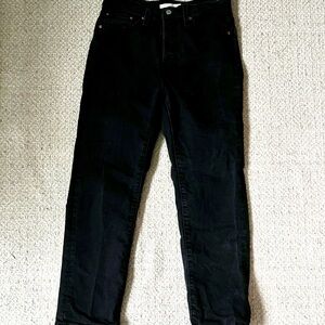Levi's Black Denim Wedgie Straight Jeans